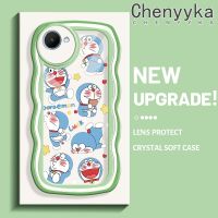 เคส Chenyyka สำหรับ Realme C30s C30 Narzo 50i Prime,เคสแบบเต็มหน้าจอโดราเอมอนมาการองลายคลื่นกันกระแทกแบบใสนิ่มเคสมือถือเคสโปร่งใสลายกล้องถ่ายรูปฝาครอบป้องกันซิลิก้าเจล