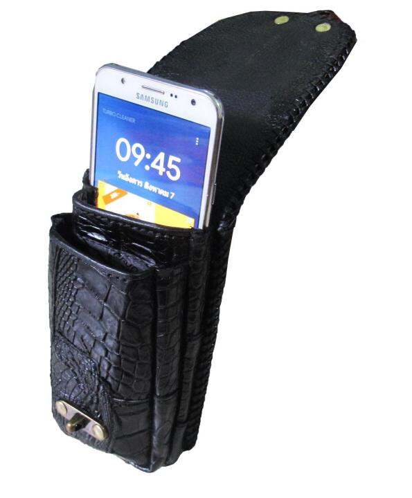 กระเป๋าใส่มือถือ-genuine-crocodile-for-your-mobile-จระเข้-หนังแท้-โหนกจระเข้-กล่องใส่โทรศัพท์มือถือ-เป็นหนังจระเข้แท้ทั้งใบด้านหลังมีห่วงสำห