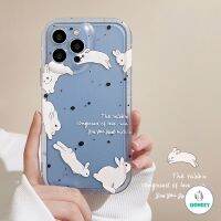 เคสไอโฟนเข้ากันได้กับ Iphone 11 Ins กรอบหลังมือถือ TPU แบบนิ่มตัวอักษรกระต่ายสีขาว IPhone 14 Pro Max Max Ip13 Pro Max IPhone 12