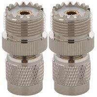 2X TNC Male to PL259 UHF Female Adapter Connector,Silver