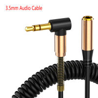 Elbow Spring 3.5mm AUX Audio Extension Cable 3.5 Jack Male To Female Audio Extender Cable