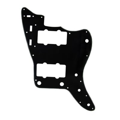 13-Hole Guitar Pickguard for USA Vintage 60S Jazzmaster and SQ Classic Vibe, 4Ply Black