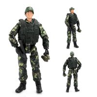 ViiKONDO 1/18 Action Figure 3.75in Chinese PLA World Peacekeeper Army Ranger Multiple Flexible Joints Fun Military Soldier Gift Fishing Reels