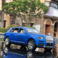 1:24 Rolls Royce Cullinan SUV อัลลอยรถรุ่นจำลองโลหะรถรุ่นแสงและเสียงดึงกลับรถเก็บเด็กของขวัญวันเกิด