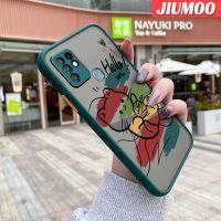 เคส JIUMOO สำหรับ Infinix เคส X682C 10 X682B ลายการ์ตูนแมวเรียบง่ายบางฝ้าแข็งกันแรงกระแทกผิวนอกแฟชั่นขอบซิลิโคนอ่อนนุ่มเคสมือถือคลุมทั้งหมดเลนส์กล้องถ่ายรูปเคสกันกระแทก