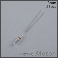 Xiangtanzong 25PCS 5mm 4mm 3mm CLEAR 12V หลอดไฟขนาดเล็กของหลอดไฟข้าวสาลีสวิทช์ปุ่มหลอดไฟ