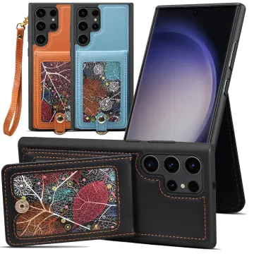 Crossbody Faux Leather Phone Case For Galaxy S23 Ultra S22 Ultra