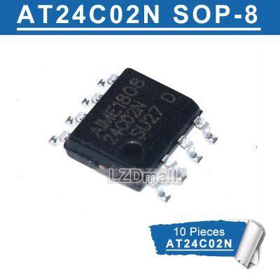 10ชิ้น At24c02n At24c02 Sop8 Sop 24C02หน่วยความจำ24C02n Smd แบบอนุกรม Eeprom ใหม่ดั้งเดิม