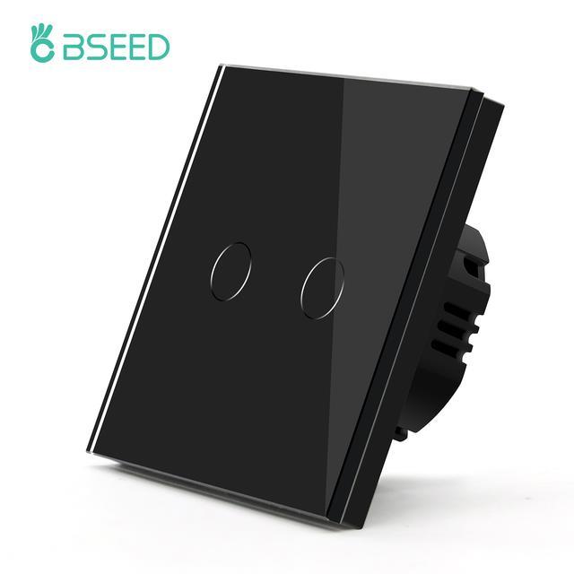 bseed-single-eu-glass-socket-with-usb-wall-sockets-double-electric-sockets-triple-power-outlets-usb-type-c-ports-black-16a