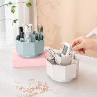 Rotary pen holder desop stationery storage box student storage box cosmetics sundries office multi compartment pen box JNIQ