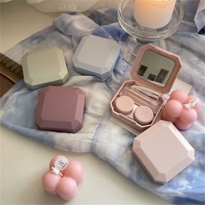 Contact Lens Storage Case Compact Contact Lens Holder Travel Kit Holder For Contact Lenses Solid Color Contact Lens Case Portable Contact Lens Case