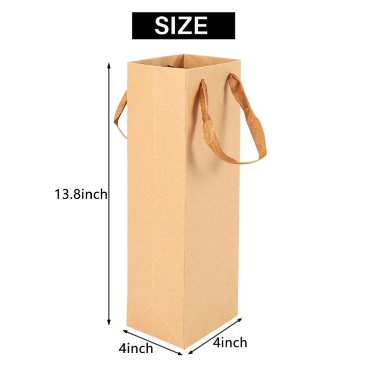 12-pack-solid-brown-kraft-paper-bags-with-sturdy-rope-4inch-x-4inch-x-13-8inch-ideal-for-wine-gifts-retails-shopping-merchandise-grocery-party