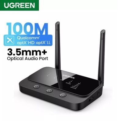 UGREEN 100m Long Range Bluetooth 5.0 Transmitter Receiver AptX LL AptX HD Audio Adapter Wireless Audio Dongle for TV Home Stereo