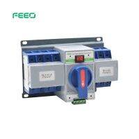 FEEO 4P Din Rail สวิตช์ถ่ายโอนปรับเองอัตโนมัติแบบคู่สำหรับเครื่องกำเนิดไฟฟ้า Mini ATS 230V