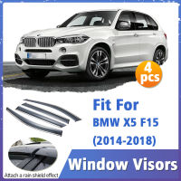 หน้าต่าง Visors ยามสำหรับ BMW X5 F15 2014-2018 Visor Vent ปกตัดกันสาดที่พักพิงป้องกันยาม D Eflector ฝน Rhield 4ชิ้น