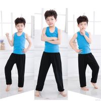 BOBORA Summer Children Boys Girls Pants Solid Color Cotton Long Trousers