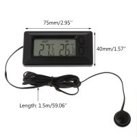 Auto Car LCD Digital Display Indoor Outdoor Thermometer Meter With 1.5m Cable Thermometers Inside and Outside Cars Tools Instrum