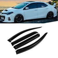 【hot】◕  Corolla 2014 2015 2016 2017 2018 Sedan Window Smoke Guard Deflector Awning Shelter Trim Cover