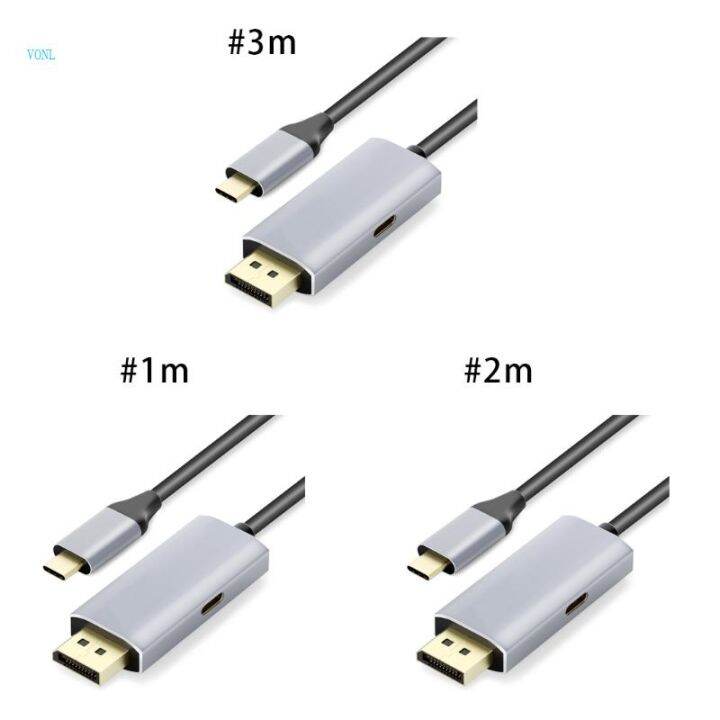 vonl-อะแดปเตอร์เชื่อมต่อวิดีโอ-usb-c-เป็น-type-c-เป็น-dp-8k-60hz1-4-4k-120hz