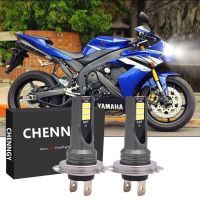 มาใหม่ล่าสุดสำหรับ Yamaha YZF-R6 2003-2015 YZF-R1 2007-2014 2PC ไฟหน้ารถมอเตอร์ไซค์แบบ LED H7หลอดไฟ6000K สีขาว