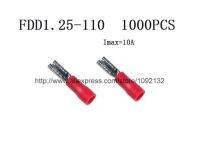 [HOT QAA,JXHKLWW 121] 1000ชิ้นสีแดง0.5X2.8mm FDD1.25-110หญิงฉนวนไฟฟ้าจอบ2.8เสียบเชื่อมต่อ CrimpTerminals WiringCrimp สำหรับ22-16 AWG