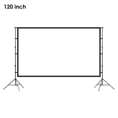 หน้าจอโปรเจคเตอร์พกพาพร้อมขาตั้ง100/120นิ้วพับได้,16:9จอโปรเจคเตอร์หน้าจอภาพยนตร์กลางแจ้งความละเอียด4K HD พร้อมกระเป๋าใส่โน๊ตบุ๊คแบบพกพาสำหรับใช้ในร่มโฮมเธียเตอร์สนามหลังบ้านท่องเที่ยว