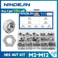 Berbagai Macam Mur Segi Enam NINDEJIN M2 M2.5 M3 M4 M5 M6 M8 M10 Stainless Steel Metrik Mur Hex Set DIN934