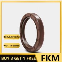 FKM Framework Oil Seal ID 5/6/7/8/9/10/12mm OD 14-35mm Thickness 4-8mm Fluoro Rubber Gasket Rings Gas Stove Parts Accessories