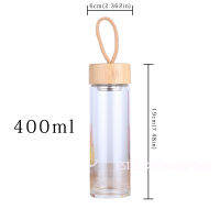 2021400ml 500ml High Quality Glass Water Bottles Bamboo Lid With Rope Drink Bottled For Beverages Outdoor Brief Portable Tea bottle