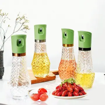 Olive Oil Dispenser Bottle Oil Sprayer Dispenser Vinegar Sprayer Dressing  Spray Portable, Grilling Olive Oil Glass Bottle 200ml, For Kitchen, Cooking