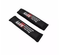 ราคาต่อคู่ หุ้มเบลท์ โตโยต้า กาซู จีอาร์ แต่งภายในรถยนต์ สีดำ GR TOYOTA Racing seat belt pad sleeve protector BLACK