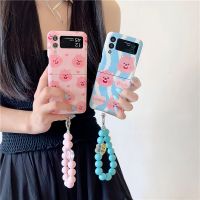 เคสสำหรับ Samsung Z Flip 3 4 5เคสจี้รูปการ์ตูนบีเวอร์ตัวเล็กสำหรับ Samsung Galaxy Z ZFlip5 Flip5ฝาหลังกันกระแทก