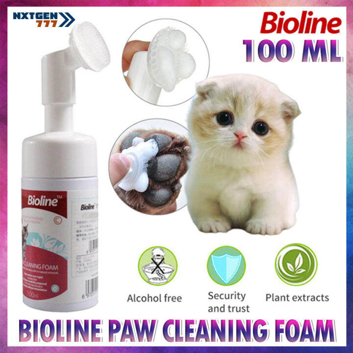 Bioline paw cleaning foam for cats- 100 ml