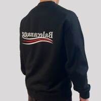 Blenciagaหอม [โค้ก] Haute Couture เสื้อสเวตเชิ้ตสำหรับทั้งหญิงและชายใส่ได้หลายโอกาสพิมพ์ลายสำหรับฤดูใบไม้ผลิและฤดูใบไม้ร่วง