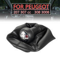 หัวเกียร์5สปีดพร้อมปลอกเกียร์สำหรับ Peugeot 307 CC 308คัน3008ส่วนภายในกันฝุ่นฝาครอบกันฝุ่นสำหรับ CITROEN