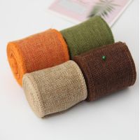 [HOT YUKXKLJWHJKG 578] 5M /Roll Burlap Fabric Craft Ribbon Burlap Ribbon Natural Ribbon Christmas Burlap Ribbon Jute Hessian Ribbon For Craft Decoration