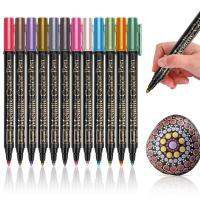 ปากกาสีโลหะ20สี Set Pulpen เครื่องเขียนถาวรสำหรับดูเดิลบันการทำบัตรอัลบัมภาพ