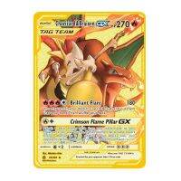 Pokemon การ์ดโลหะ27รูปแบบ Charizard Boss VMAX GX MEGA อะนิเมะการ์ดคอลเลกชันเกมซุปเปอร์สำหรับของขวัญคริสต์มาสสำหรับเด็ก