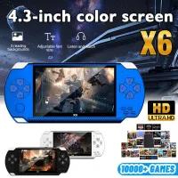 X6 Retro Video Game Console Built In 1500 Classic Games 4.3/4 Inch Mini Handheld Game Player Rechargeable Console Support TV Out