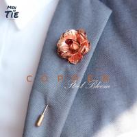 Lapel pin รุ่น metal rose สีทองแดง