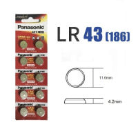 ถ่านกระดุม Panasonic LR43 แพคสีแดง แพค 10 ก้อน 1.5V ของแท้