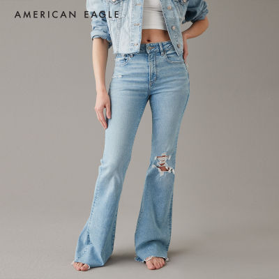 American Eagle Ne(x)t Level Ripped Super High-Waisted Flare Jean กางเกง ยีนส์ ผู้หญิง แฟลร์ เอวสูง (WFB 043-4691-841)