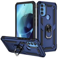 สำหรับ Motorola Moto G71 5G กันกระแทก TPU + โทรศัพท์พีซีเคสมีขาตั้ง (สีน้ำเงิน)