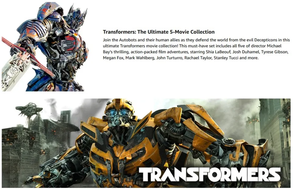  Transformers: The Ultimate 5-Movie Collection [DVD