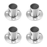 ◈❅♗ uxcell 4pcs Wardrobe Pipe Bracket 19mm 22mm 26mm 32mm Wall Mount Floor Antique Rod Flange Socket Flange Piece Rail End Holder