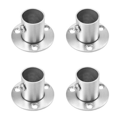 ◈❅♗ uxcell 4pcs Wardrobe Pipe Bracket 19mm 22mm 26mm 32mm Wall Mount Floor Antique Rod Flange Socket Flange Piece Rail End Holder