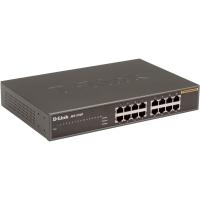 D-Link DES-1016D 16 Port 10/100 Switch (Metalic, Rackmountable) - Black