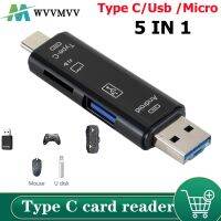 Tipe C Micro USB 5 In 1 OTG Pembaca Kartu Flash Drive USB2.0 Kecepatan Tinggi Universal OTG Kartu TF/SD untuk Ponsel Android Komputer