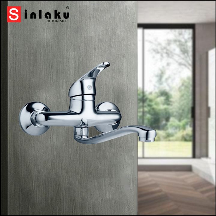 sinlaku-อ่างห้องน้ำทองเหลืองโครเมียมก๊อกน้ำประปาแบบเย็น-amp-ร้อนอ่างล้างหน้าค้นหาผนังแบบผสม