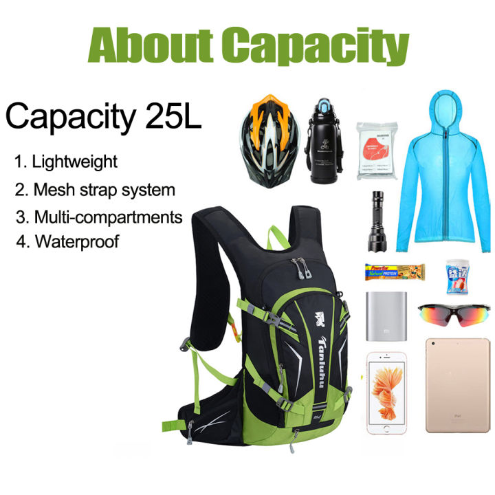 25l-cycling-run-outdoor-sport-water-bag-helmet-storage-hydration-backpack-ultralight-hiking-bike-riding-pack-bladder-knapsack